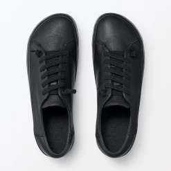 Online Muji Zapatillas de piel para hombre